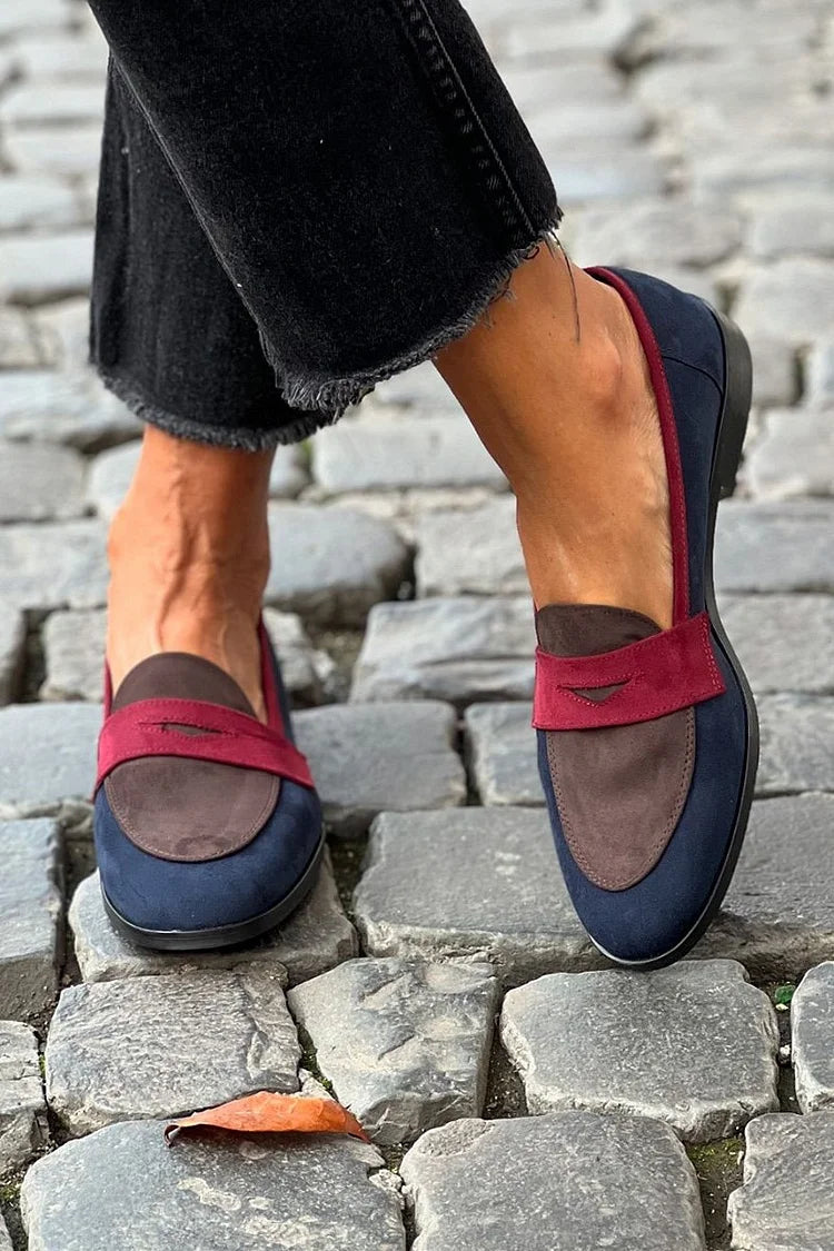 Brigitte | Women's moccasin shoes with round toe and low heel