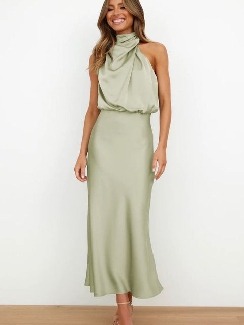 Elowen | Halter neck elegant cocktail dress
