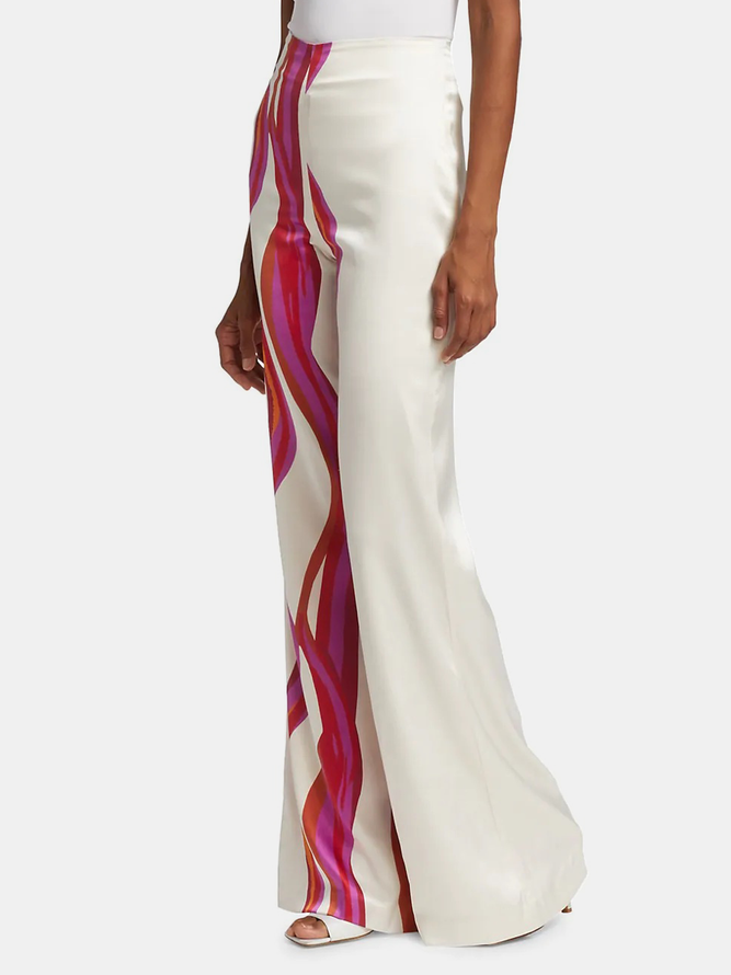 Elspeth | Two piece printed set with off shoulder top wide leg pants