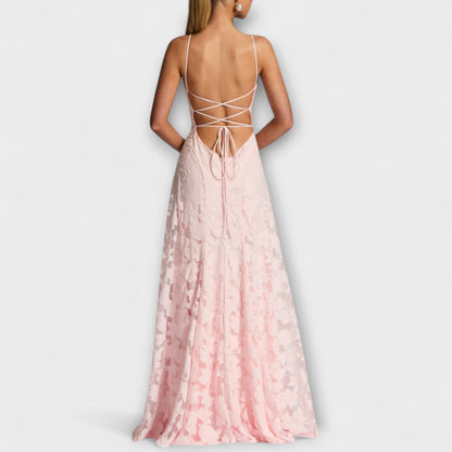 Talia | Women’s elegant floral lace maxi dress