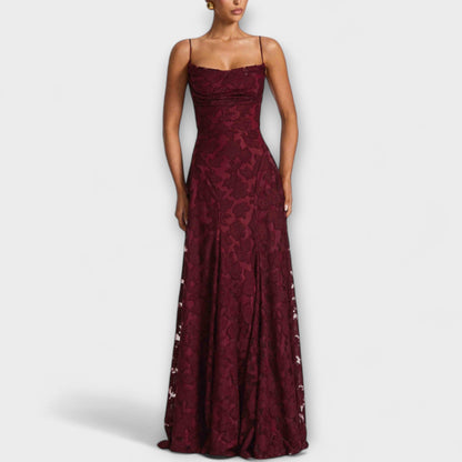 Talia | Women’s elegant floral lace maxi dress