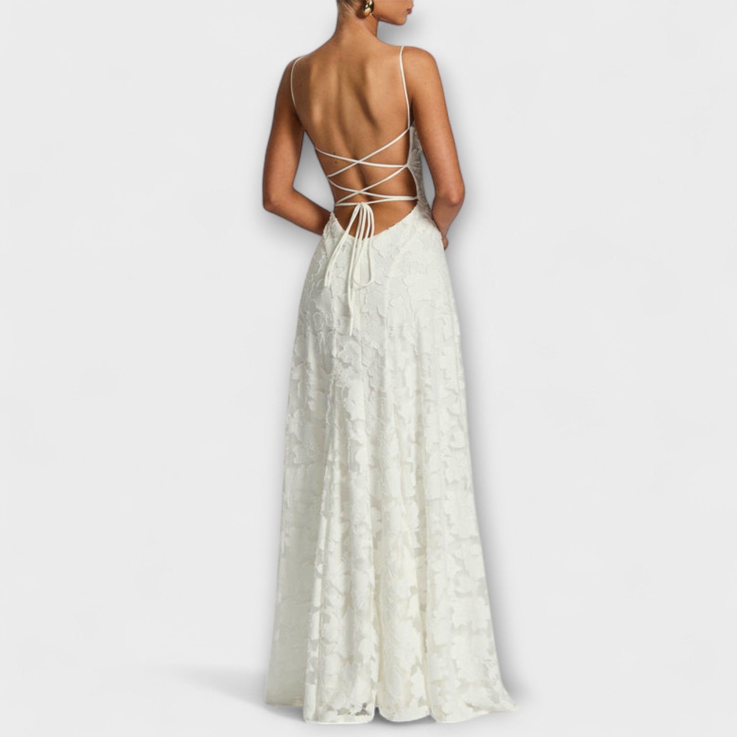 Talia | Women’s elegant floral lace maxi dress