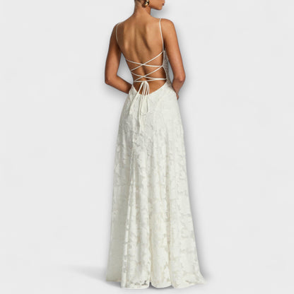 Talia | Women’s elegant floral lace maxi dress