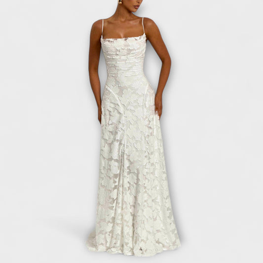 Talia | Women’s elegant floral lace maxi dress