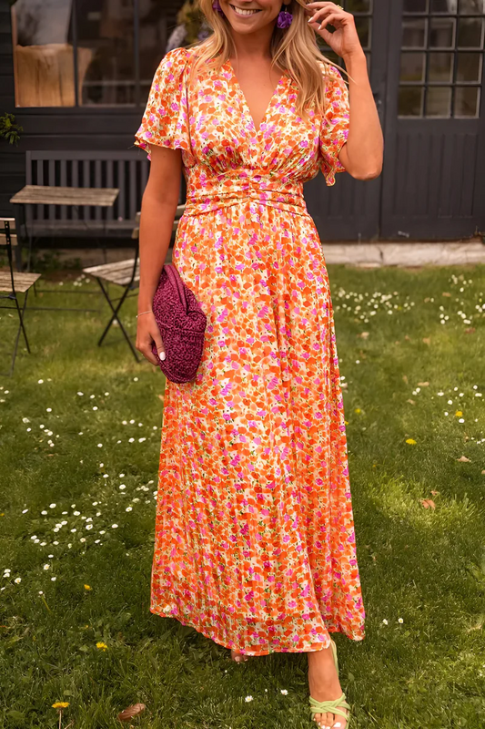 Paulette | Women’s floral maxi dress with defined waist