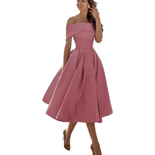 Lisette | Women’s off shoulder cocktail midi dress