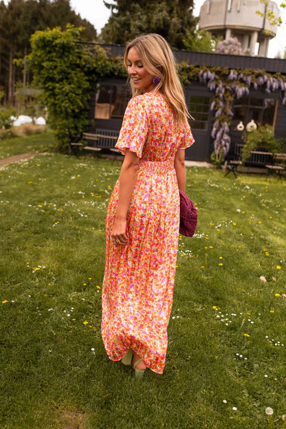 Paulette | Women’s floral maxi dress with defined waist