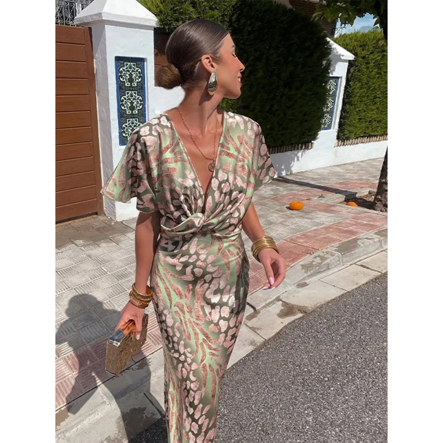 Valentina | Women’s Maxi Dress with V Neck Loose Fit Comfortable