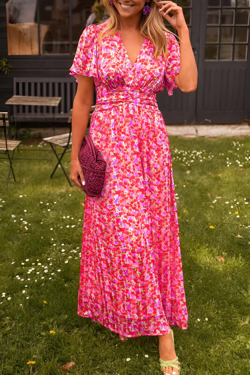 Paulette | Women’s floral maxi dress with defined waist
