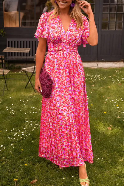 Paulette | Women’s floral maxi dress with defined waist