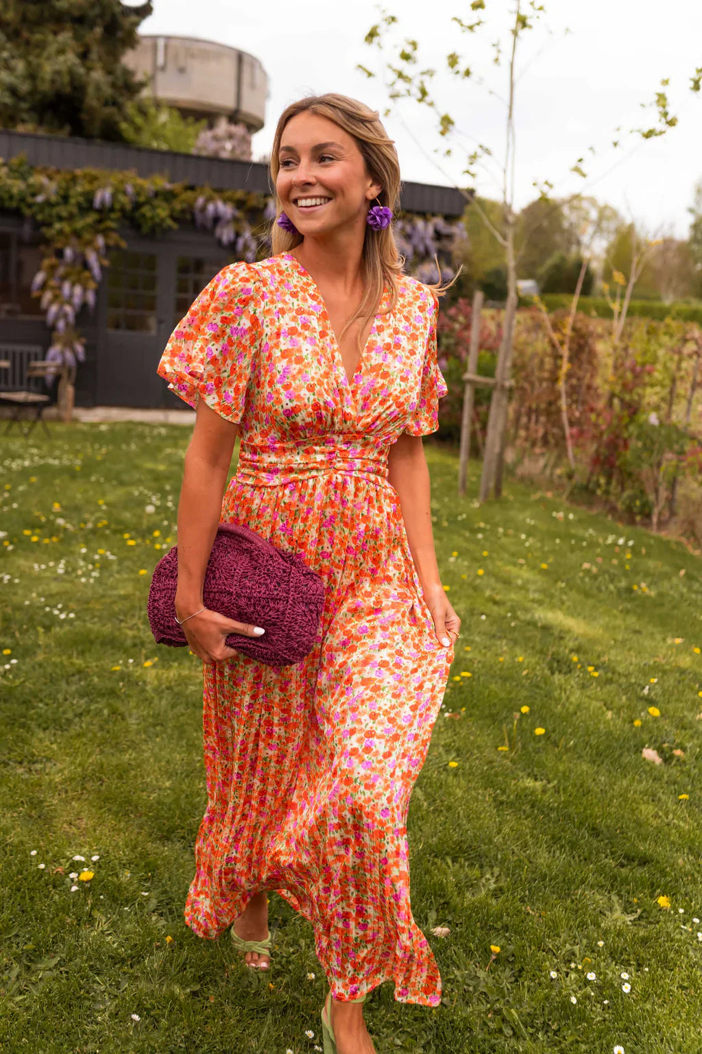 Paulette | Women’s floral maxi dress with defined waist