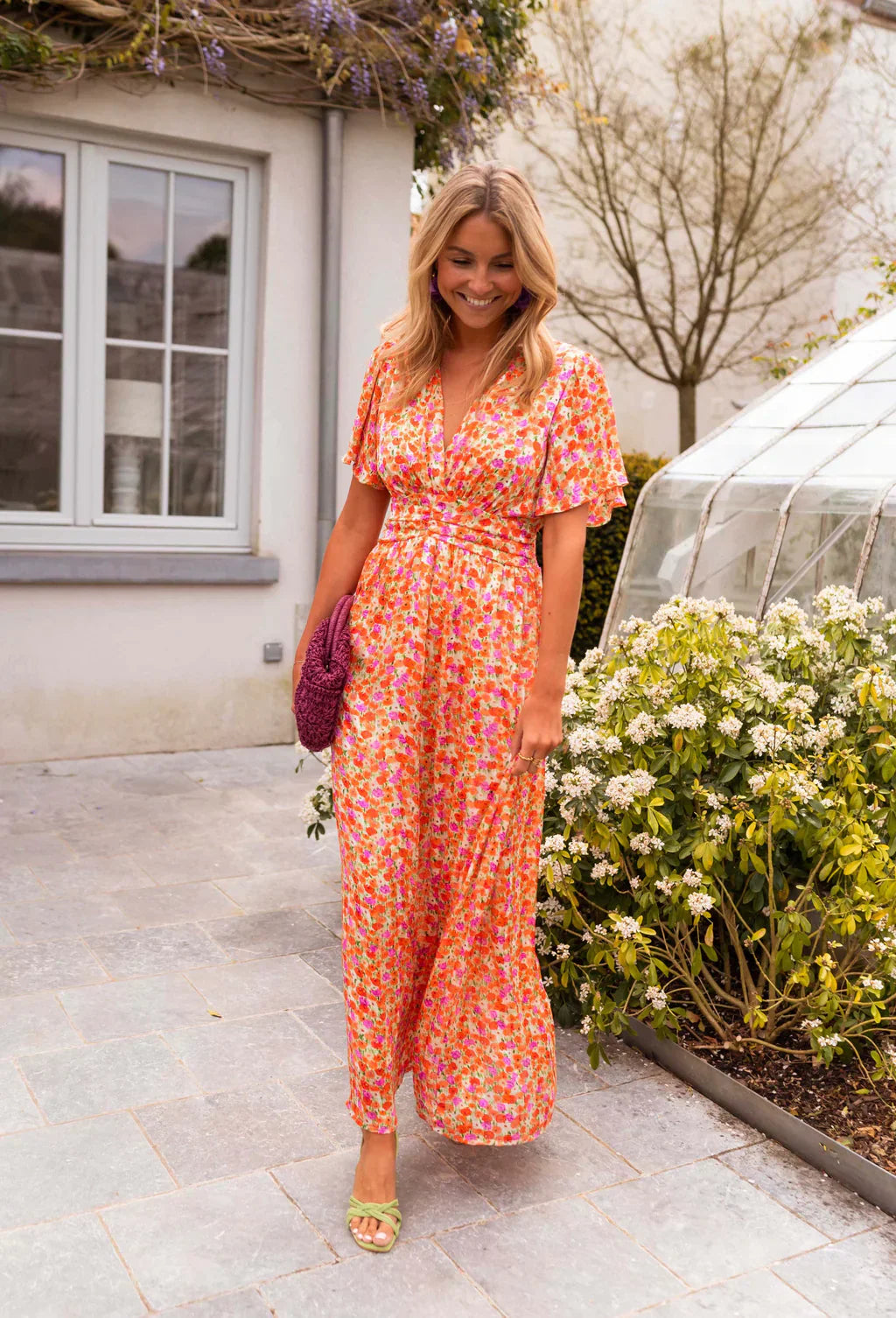 Paulette | Women’s floral maxi dress with defined waist
