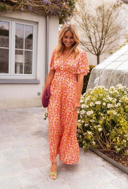 Paulette | Women’s floral maxi dress with defined waist