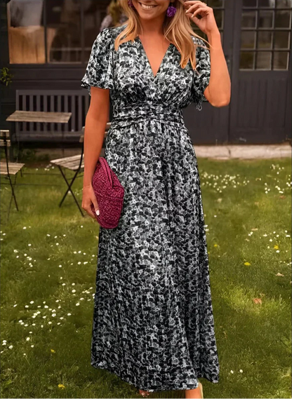 Paulette | Women’s floral maxi dress with defined waist
