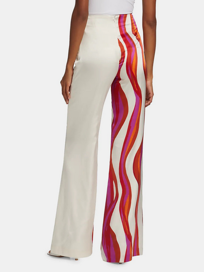 Elspeth | Two piece printed set with off shoulder top wide leg pants