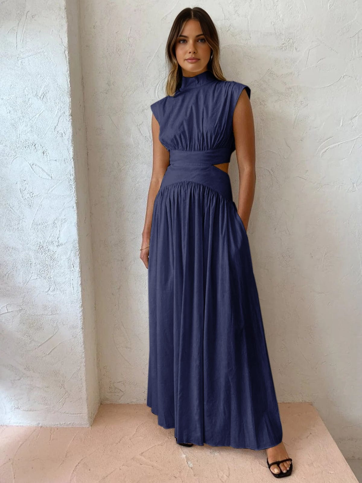Calista | Modern maxi dress with high neck