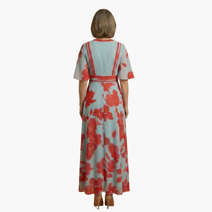 Chloe | Women’s Floral Dress with V Neck Elegant Long