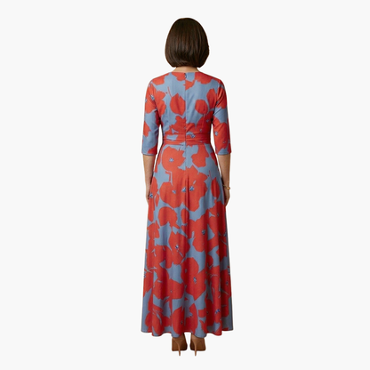 Chloe | Women’s Floral Dress with V Neck Elegant Long