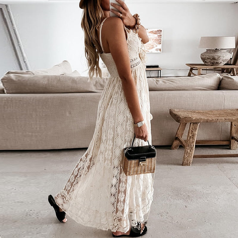 Brooklyn | Women’s elegant lace maxi dress with boho fit