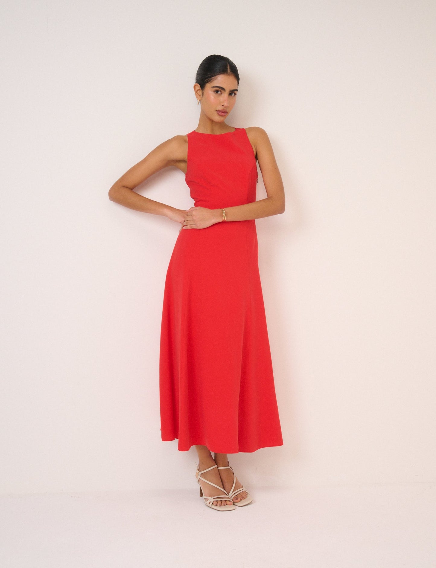 Odette | Women’s midi dress with elegant slim fit silhouette