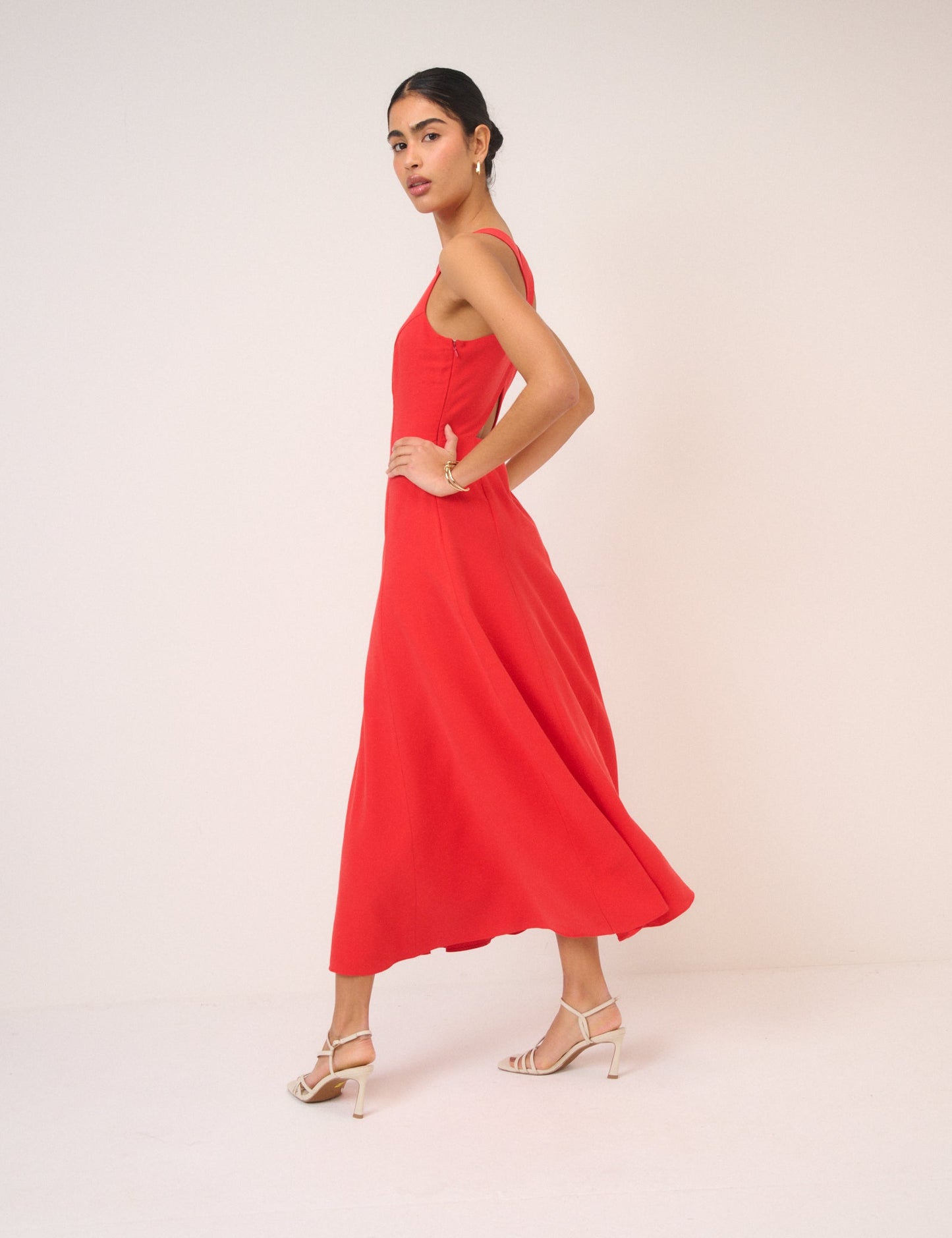 Odette | Women’s midi dress with elegant slim fit silhouette