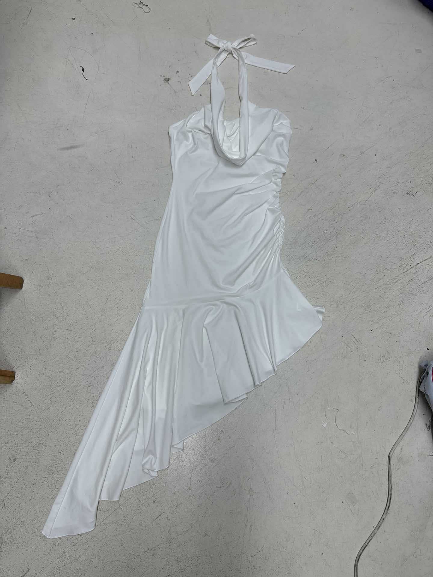 Ingrid | Elegant one shoulder maxi dress with ruffle hem