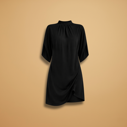 Danica | Women's mock neck shift dress with split sleeves