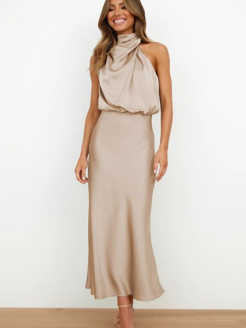 Elowen | Halter neck elegant cocktail dress
