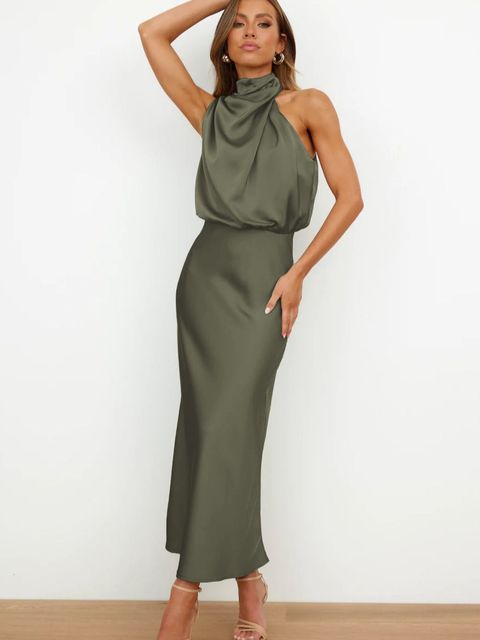 Elowen | Halter neck elegant cocktail dress