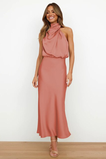 Elowen | Halter neck elegant cocktail dress