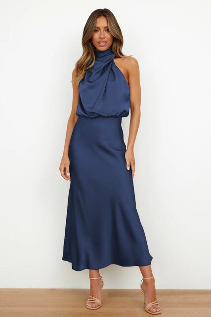 Elowen | Halter neck elegant cocktail dress