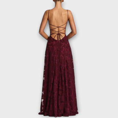 Talia | Women’s elegant floral lace maxi dress