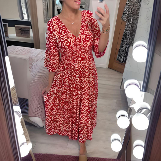 Alexis | Women’s Printed Dress with Boho Loose Fit Casual