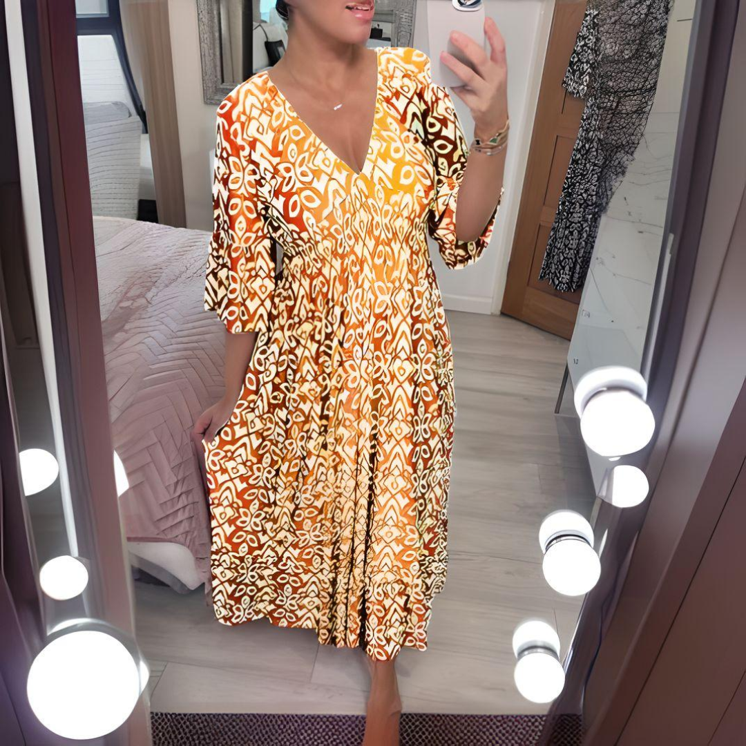 Alexis | Women’s Printed Dress with Boho Loose Fit Casual