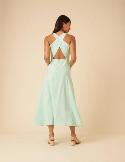 Odette | Women’s midi dress with elegant slim fit silhouette