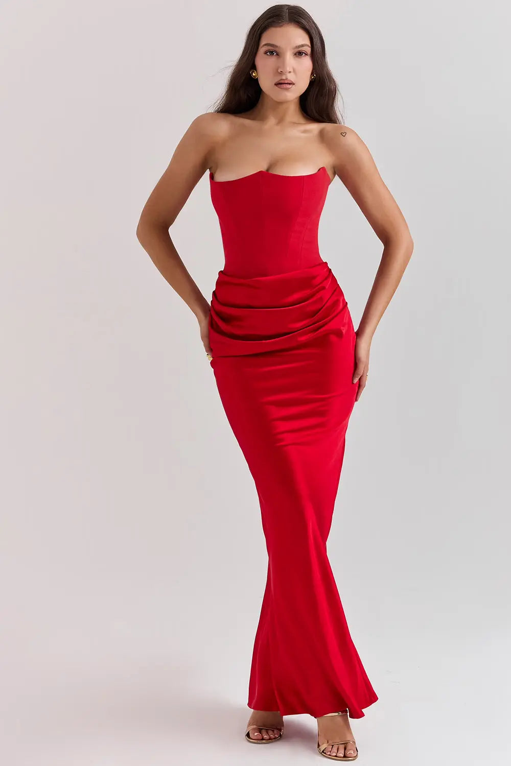 Solène | Maxi dress with strapless fitted silhouette
