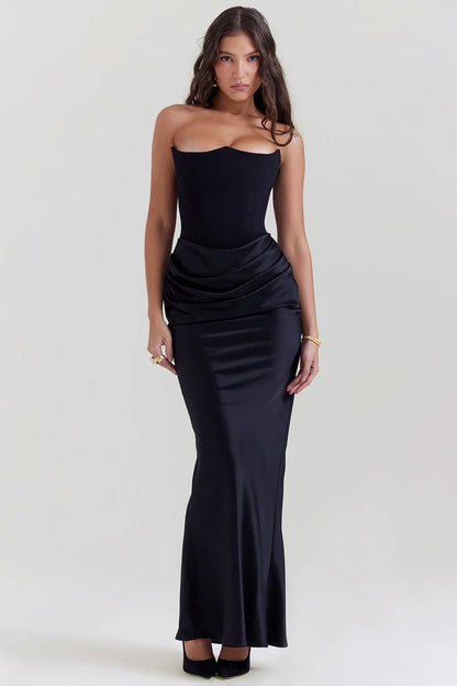 Solène | Maxi dress with strapless fitted silhouette