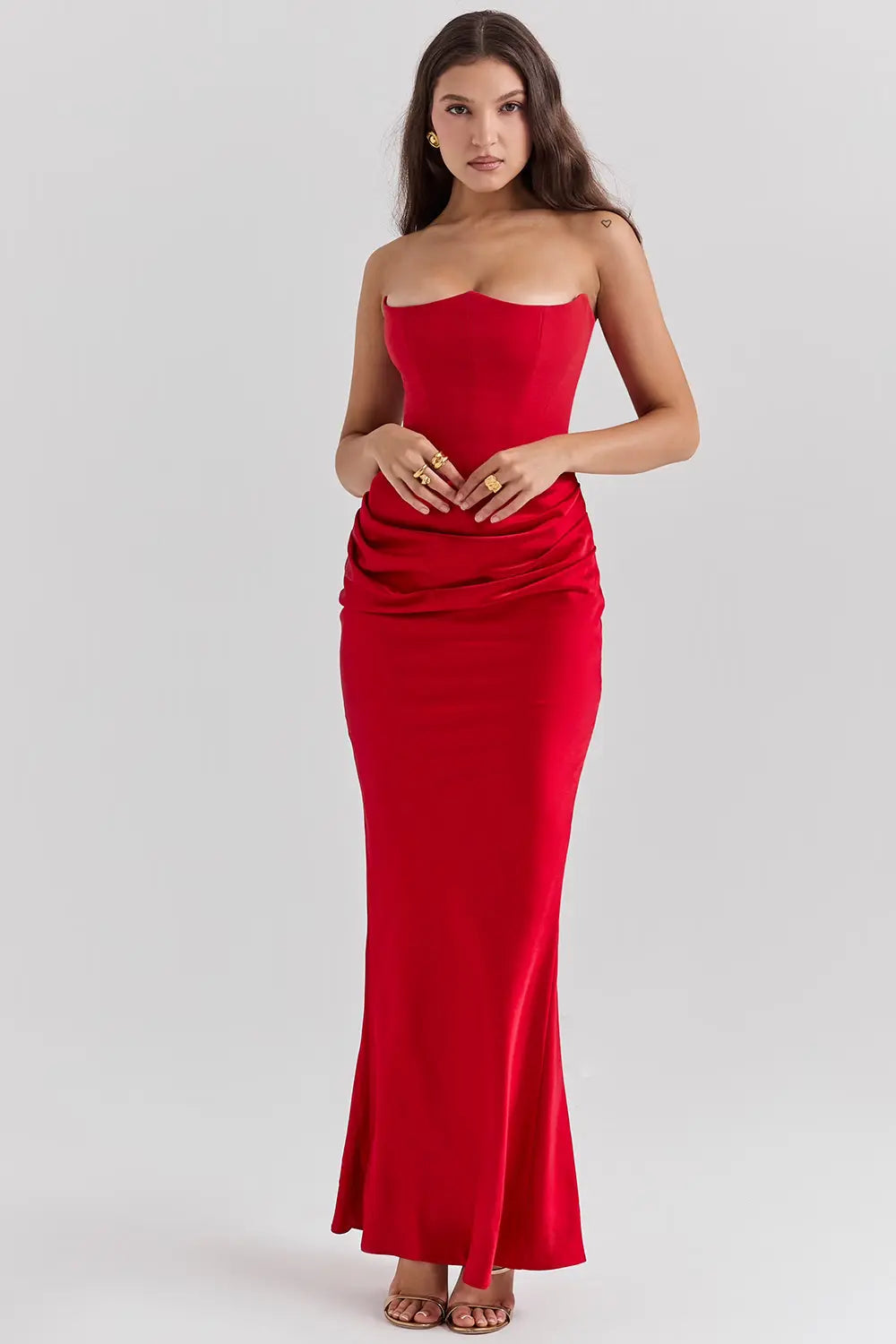 Solène | Maxi dress with strapless fitted silhouette