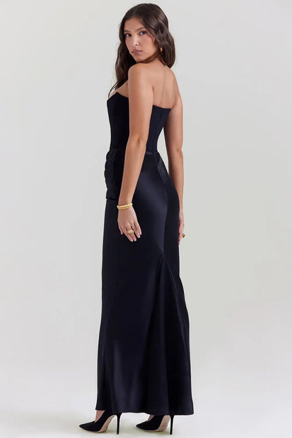 Solène | Maxi dress with strapless fitted silhouette