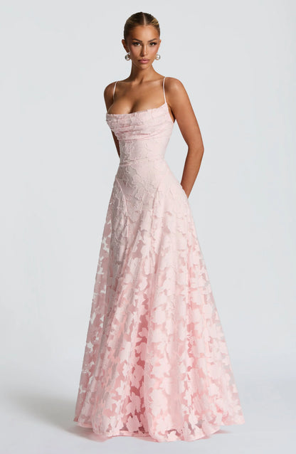Delilah | Women’s Maxi Dress with Floral Spaghetti Strap