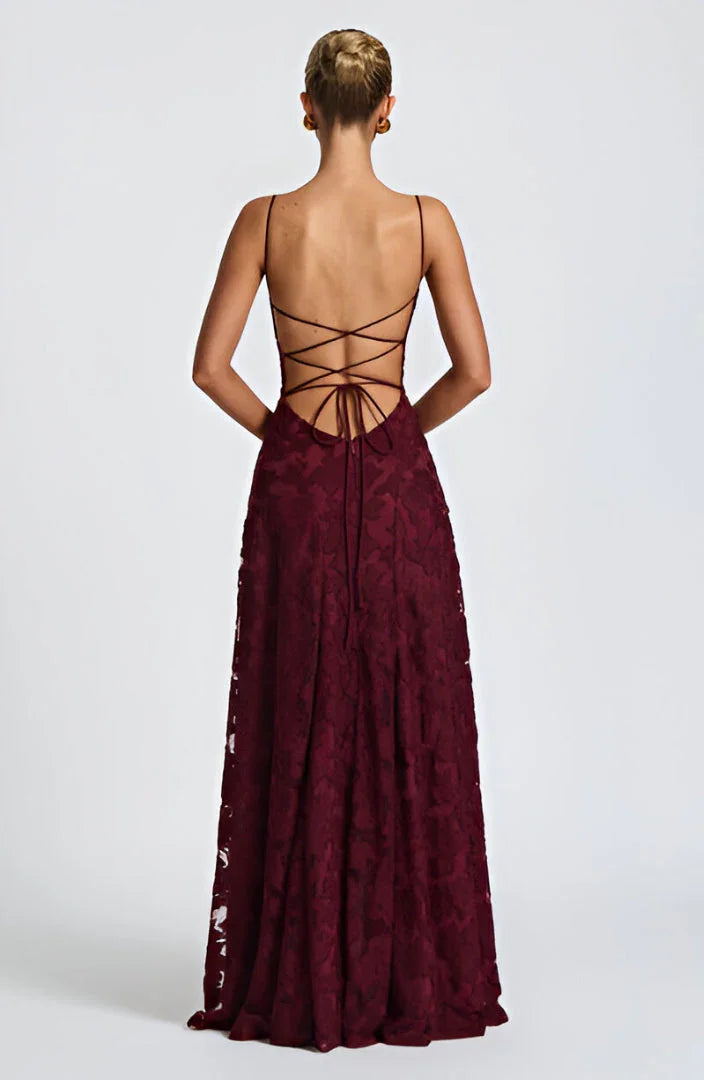 Delilah | Women’s Maxi Dress with Floral Spaghetti Strap