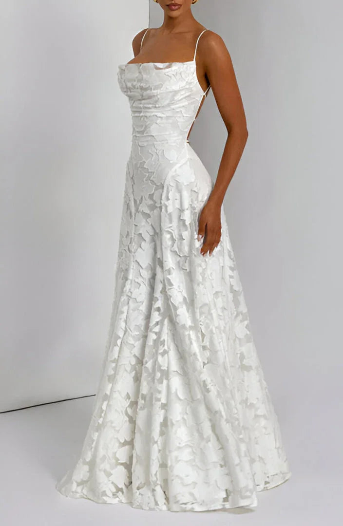 Delilah | Women’s Maxi Dress with Floral Spaghetti Strap