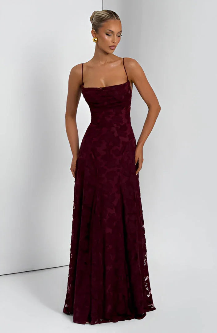 Delilah | Women’s Maxi Dress with Floral Spaghetti Strap