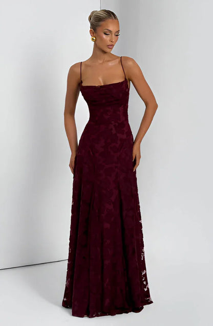 Delilah | Women’s Maxi Dress with Floral Spaghetti Strap