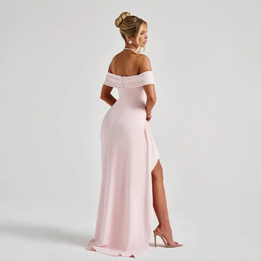 Madison | Women’s Long Dress with Off Shoulder Slit Detail