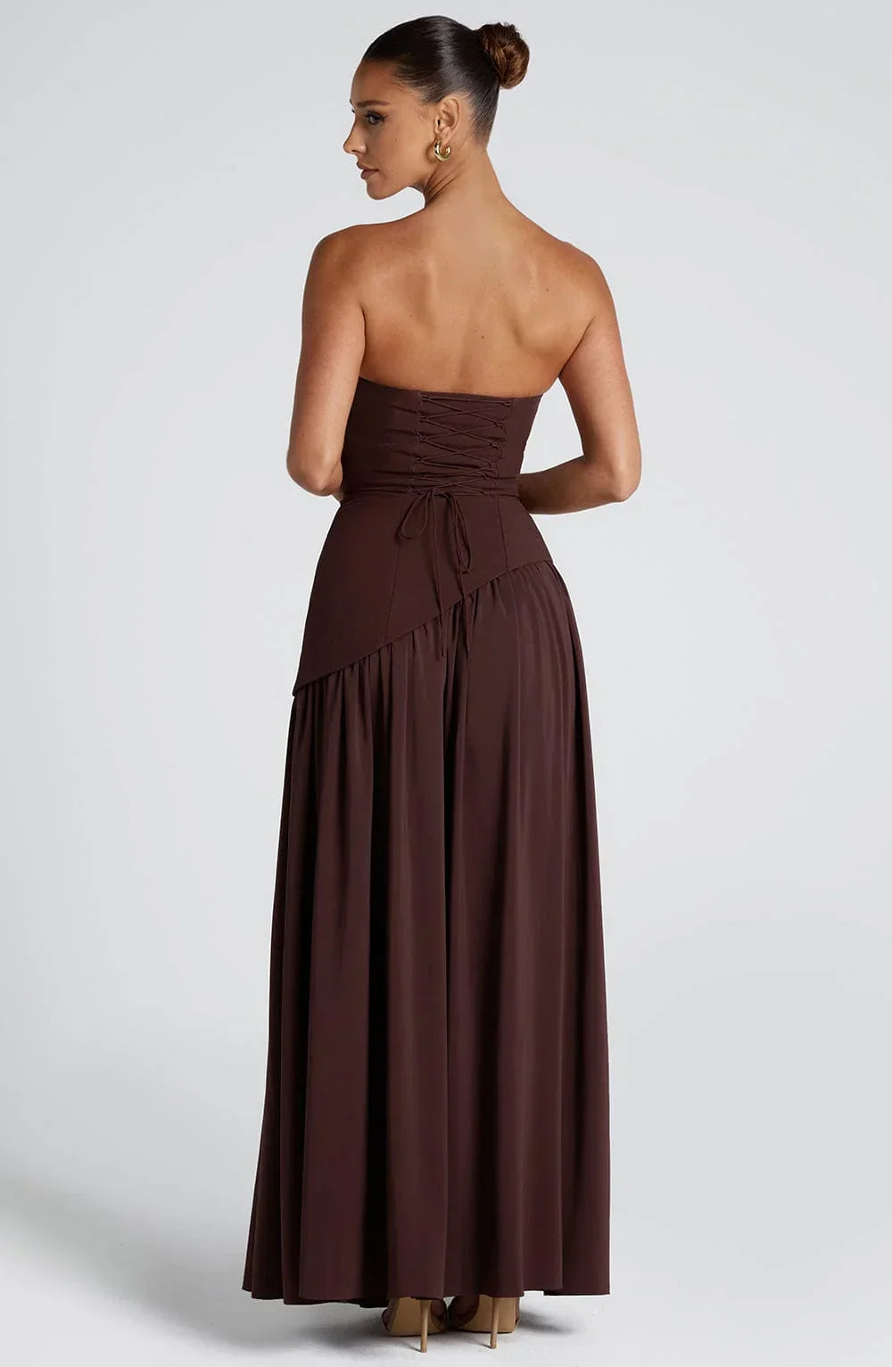 Mackenzie | Women’s corset maxi dress with high slit