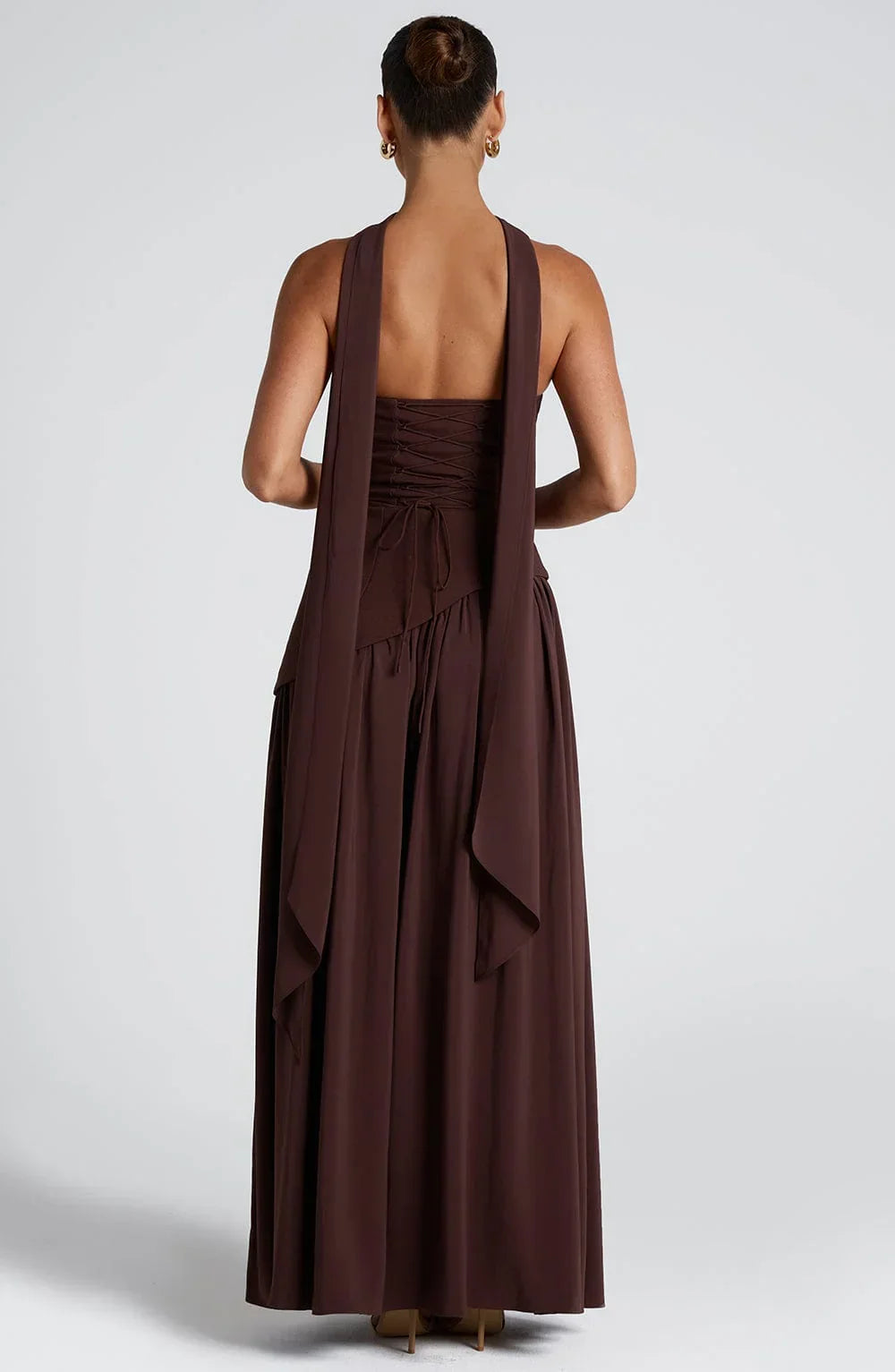 Mackenzie | Women’s corset maxi dress with high slit